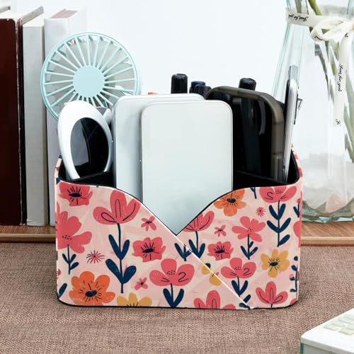 Boîte de rangement rectangulaire aux finitions soignées fleurs roses - 7