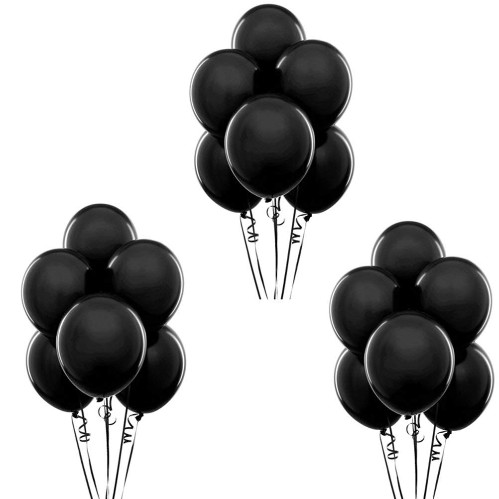Balloonistics 10 Inch HD Metallic Shiny Balloons for Birthday Decoration, Decoration for Weddings, Engagement, Baby Shower, 1st Birthday, Anniversary, Birthday Party (Pack of 50) (Black) - Image 3 thumbnail