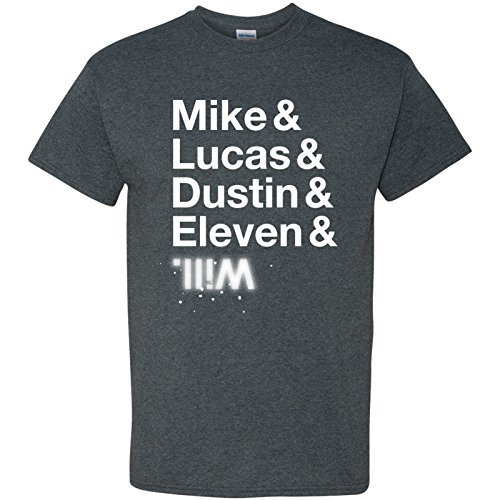 Stranger of Things Funny Character Names T Shirt - Medium - Dark Heather