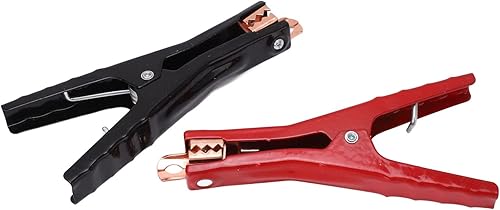 Miniatura 2 de 2 abrazaderas de batería de automóvil, clip de prueba de batería, negro y rojo 400 A, aleación de aluminio, abrazadera de prueba de repuesto para