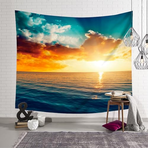 Tapiz de amanecer marino de 150x150 cm ideal para dar vida y color a habitaciones infantiles 4