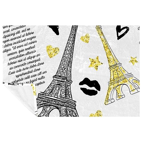 Couverture Tour Eiffel étoilée : idée cadeau douce pour lit et canapé - 2