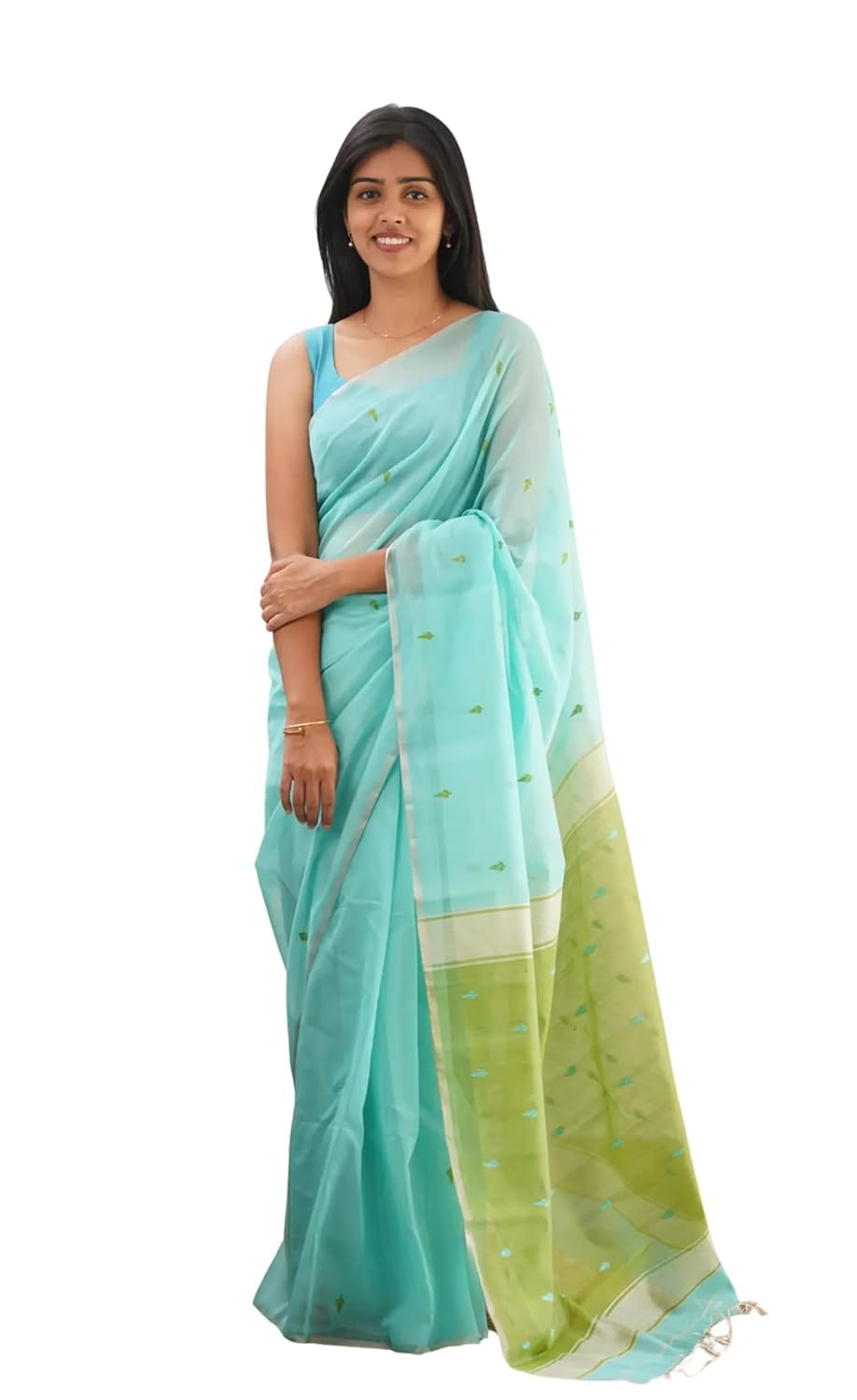 Women's Pure Soft Kanjivaram Cotton Silk Saree Banarasi Style With Blouse Piece for Wedding (Cotton-Lavender)-picture-42
