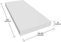 Vista 3 de Estante Flotante, Juego de 2 Estantes de Pared, 30 pulgadas de ancho x 12.75 pulgadas de profundidad x 2 pulgadas de alto, Estante Flotante de Pared