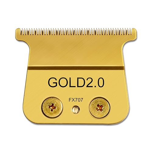 Cuchilla apta para cuchillas de recortadora Babyliss FX707z, FX787, FX726, 1 paquete, color dorado