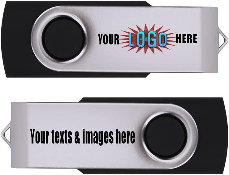 50pcs 512MB Custom USB Flash Drive with Personalized Logo for Promotion, Customized USB Thumb Drive, Bespoke Bulk USB Drive (10 Color Options)