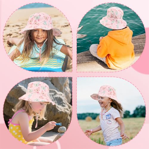 Sombrero de verano para niños ajustable con cubre cuello que no se cae 4