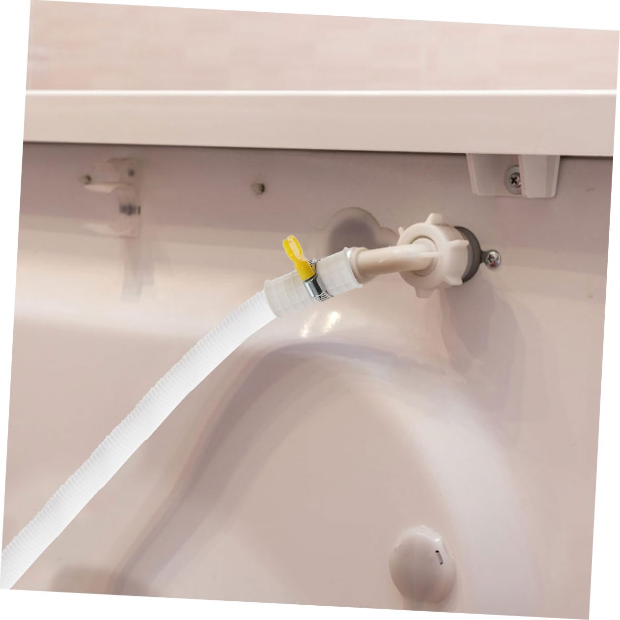 Mobestech Tubo Flessibile Bianco Condizionatore per Scarico Condensa Materiale Pe con Fascette Resistente ai Raggi Solari, Tubo Allungabile per Condizionatore Portatile