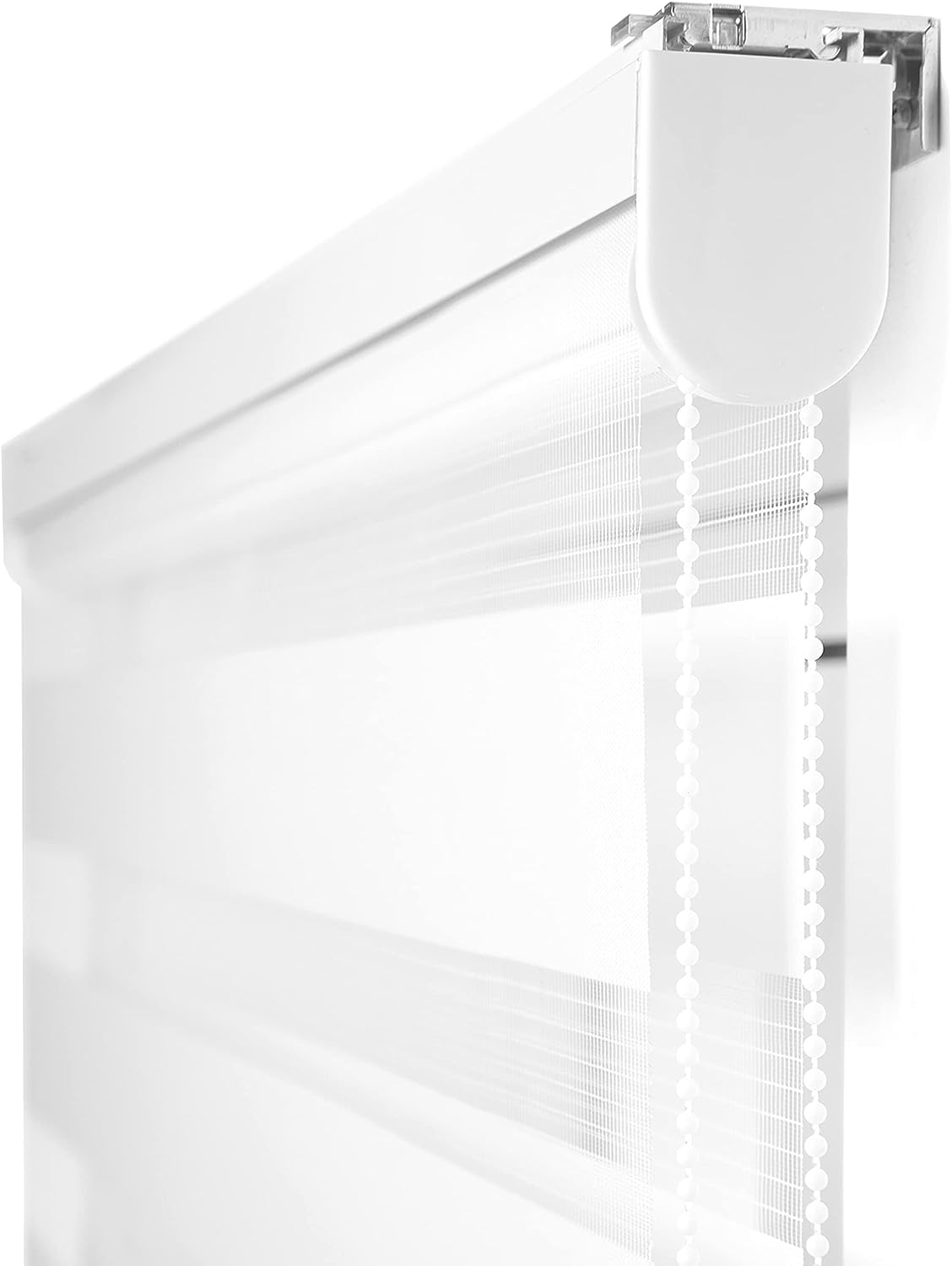 Estoralis Vera | Estor Enrollable Noche y Dia Diseño Moderno | Doble Tejido | Color Blanco | 125 x 180 cm (Ancho/Alto) Tamaño Tela 122 x 175 cm | Estores para Ventanas y Puertas