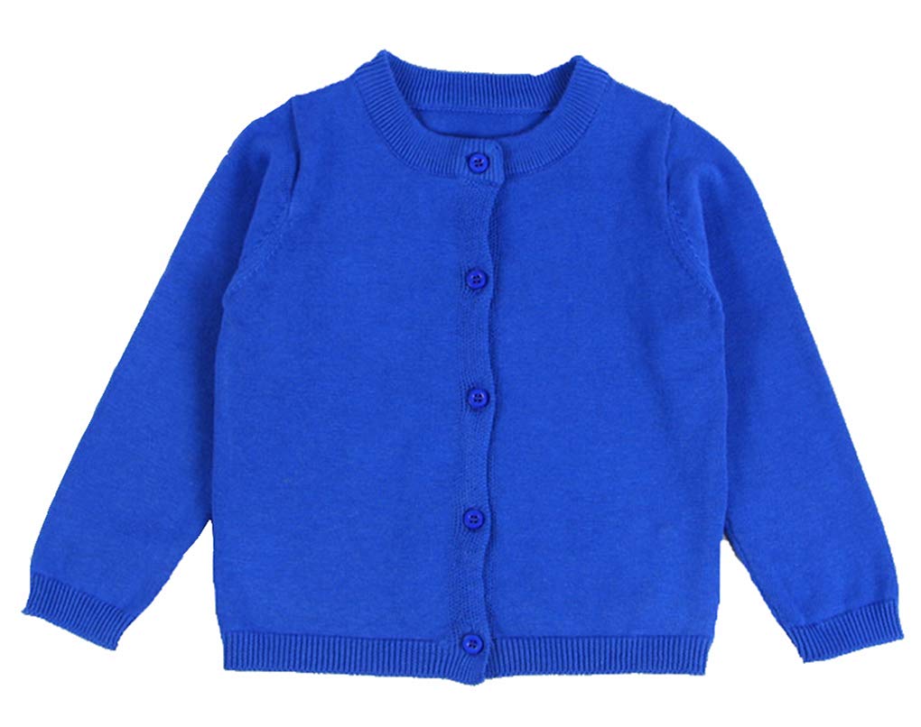 Baby Girls Cotton Cardigans Long Sleeve Crewneck Cardigan Sweater Little Girl Button Sweaters Uniform