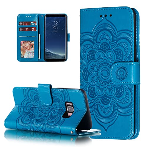 Étui Samsung S8 Mandala Bleu Idéal pour vos Sorties et Voyages