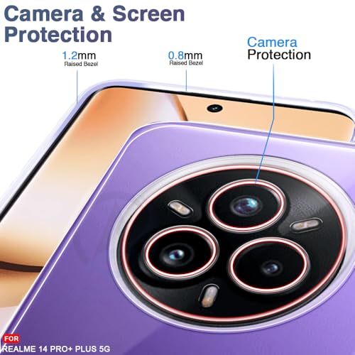 Image of AESTMO Back Case Cover for Realme 14 Pro Plus 5G | Crystal Clear Design | Shock Proof Design | Transparent Back Case Cover for Realme 14 Pro Plus 5G (Transparent, TPU)