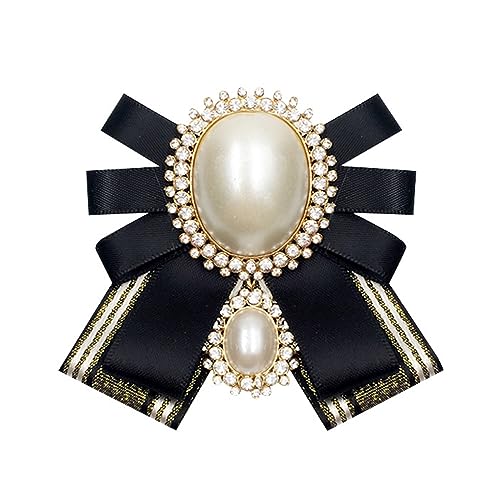 Image of women's shirt rhinestone large bow professional stewardess student big bow Brooch