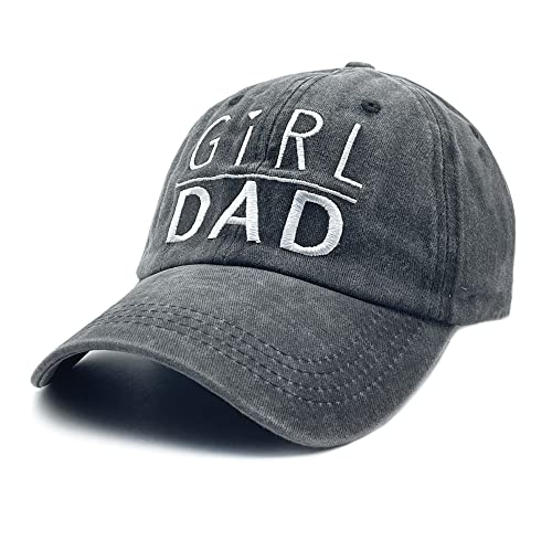 Nvjui Jufopl Men's Embroidered Girl Dad Hat, Distressed Washed Adjustable Daddy Baseball Cap Black #TOP1