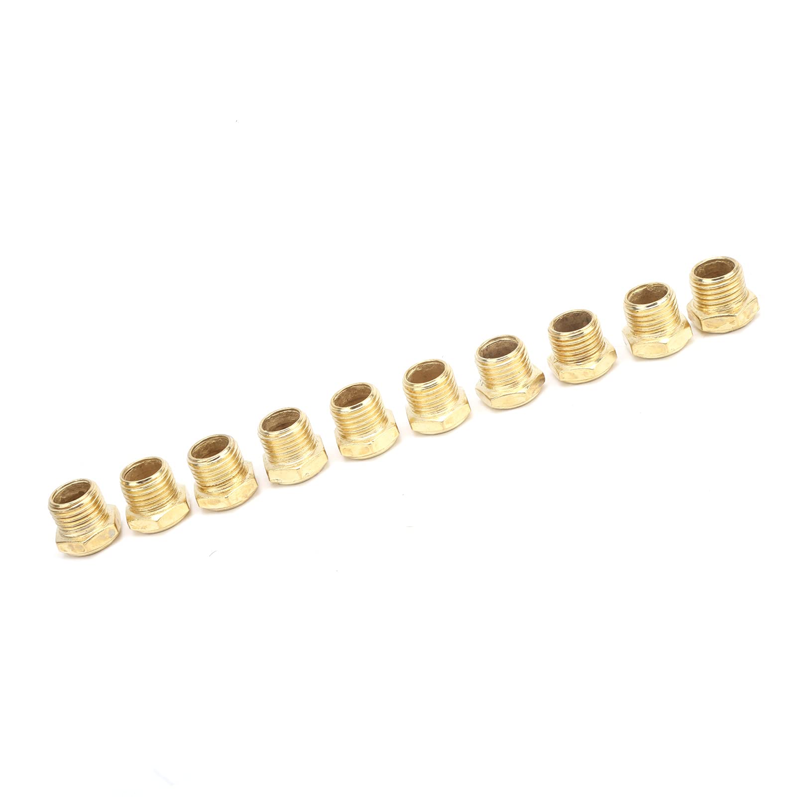 50 pezzi Silenziatore pneumatico G1/2 in ottone a testa piatta, riduttore di rumore per scarico d’aria industriale per cilindri, valvole e attrezzi ad aria con corpo in ottone resi