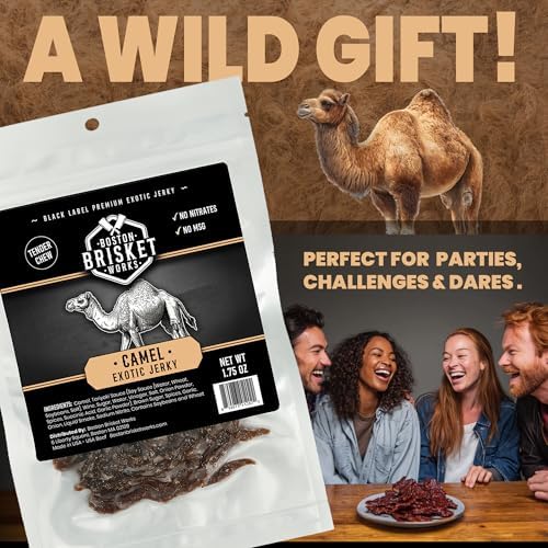 CAMEL JERKY β 100% Camel Meat - Exotic Wild Game Snack - 4