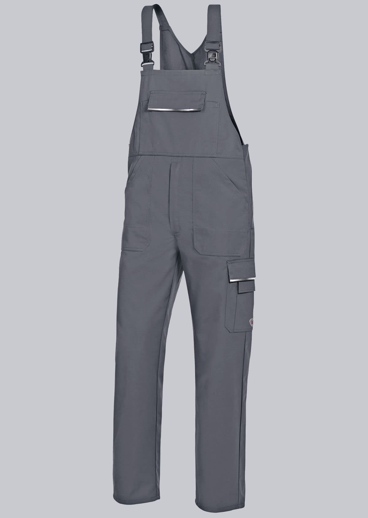 BP 1797-720-56-64n, Work trousers, with double waist button and elasticated back 305,00 g/m², Reinforced cotton anthracite/night blue, 47/48n