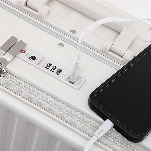 Durable Suitcase for Women Suitcases With Usb Port Charging Luggage For Business Travel High Capacity Suitcases Retro Suit Case (Color : Pink, Size : 24inch)3