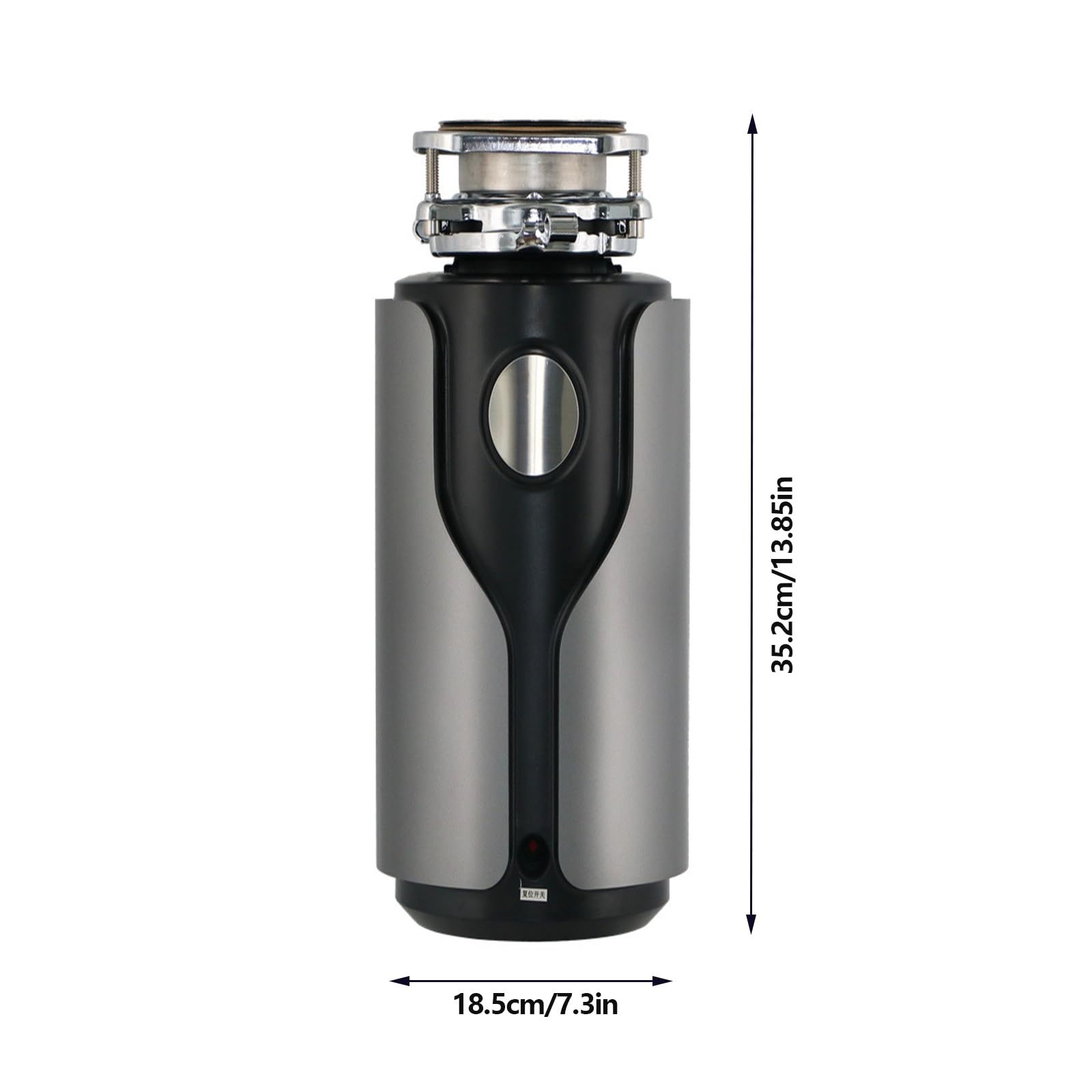 Triturador residuos Alimentos de 560 W, 3800 R/min, con 7 Niveles de molienda y protección contra sobrecarga Temperatura, Acero Inoxidable Serie Titanio, eliminación de Basura de 1200 mlcapacidad