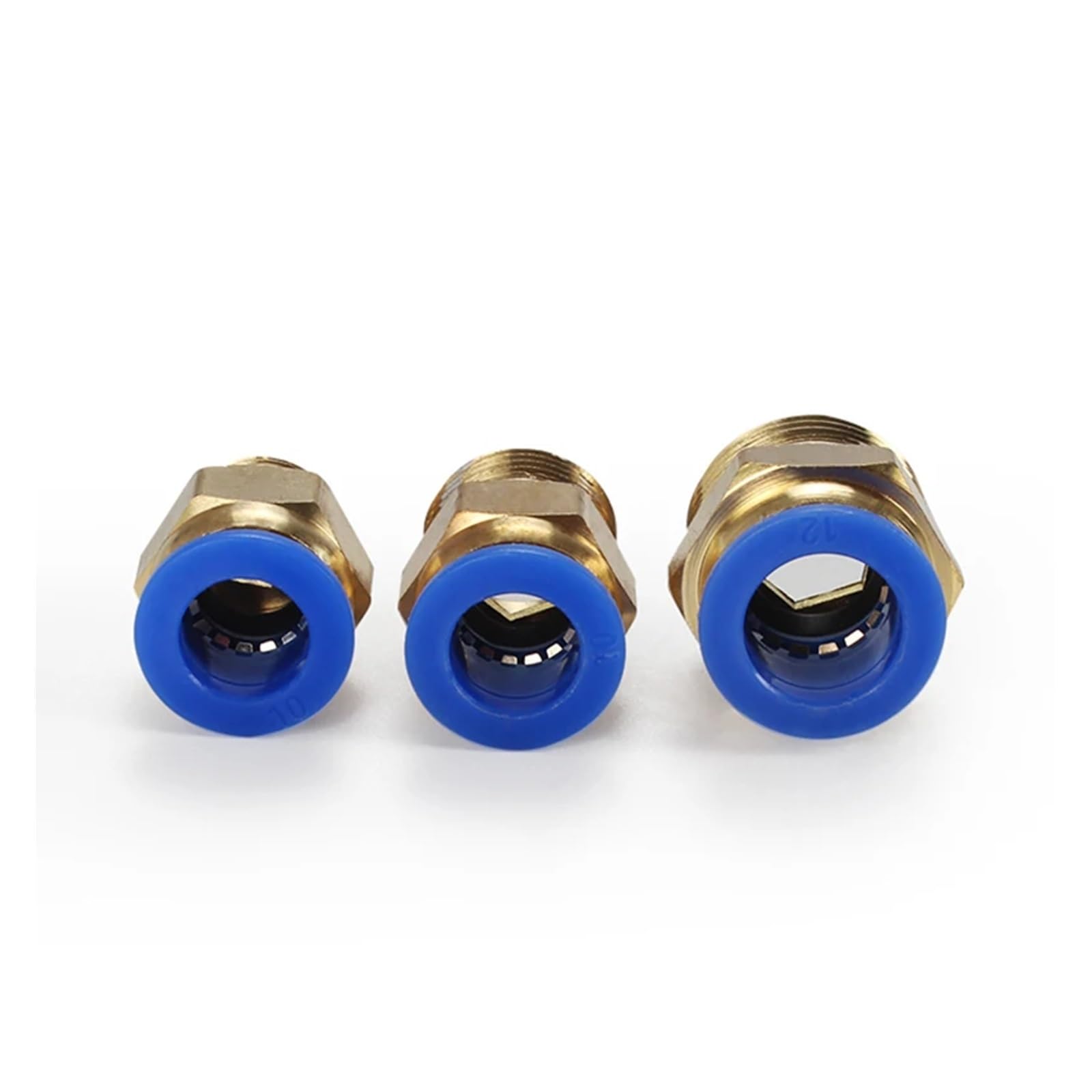 20 PZ Connettore Aria Pneumatica Raccordo PC 4/6/8/10/12mm Filettatura 1/8 "1/4" 3/8 "1/2" Raccordi for Tubi Flessibili Connettori Rapidi(20Pcs PC10-04)