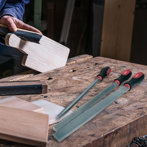 Kit Jogo 3 Limas Murça Bastarda 8 Pol 200mm Casquear Limatao Cutelaria Profissional Cabo Emborrachad