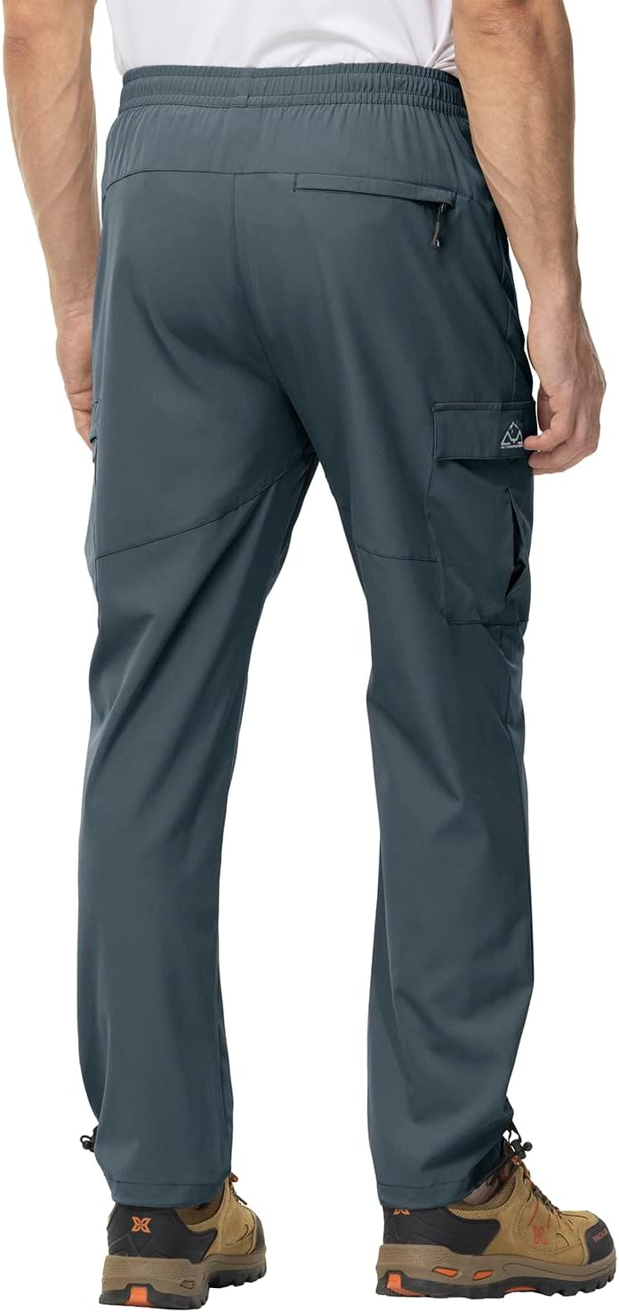Gopune Men's Lightweight Joggers Quick Dry Hiking Athletic Pants Outdoor Running Casual Track Pants