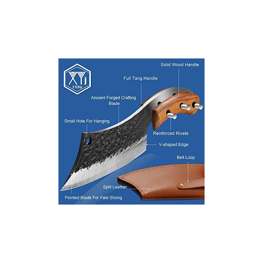 XYJ-Japanese-Chef-Knife-Set-Serbian-Boning-Knives-High-Carbon-Steel-Cleaver-Santoku-Slicing-Knife-With-Sheath-Carry-BagSharpener-Rod XYJ Japanese Chef Knife Set Serbian Boning Knives High Carbon Steel Cleaver Santoku Slicing Knife With Sheath Carry Bag&Sharpener Rod