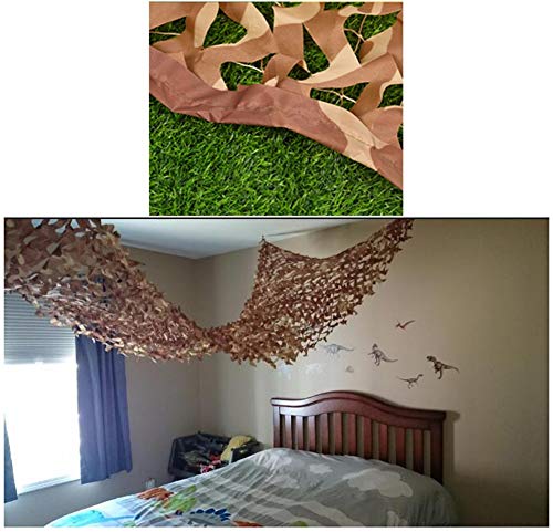 Tarnnetz Sonnenschutz, 6X7m(20ft X 23ft) Wüstentarnnetz, Sommercamp Schattennetz, Camping Militär Schießen Jagd…