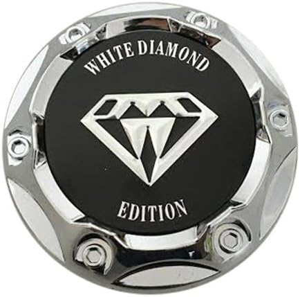 White Diamond Edition 131K59-C Chrome and Black Wheel Center Cap