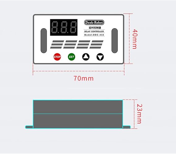 Delay Relay Switch DC 5V 12V 24V Digital LED Cycle Timer Relay Module Turn On/Off Delay Timer Switch Timing Controller with Case Protection 1pcs