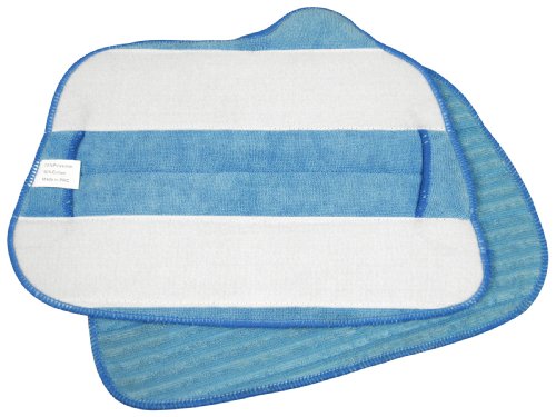 Steamfast Replacement Microfiber Cloths for Steam Mop, 2-Pads Per Pack
