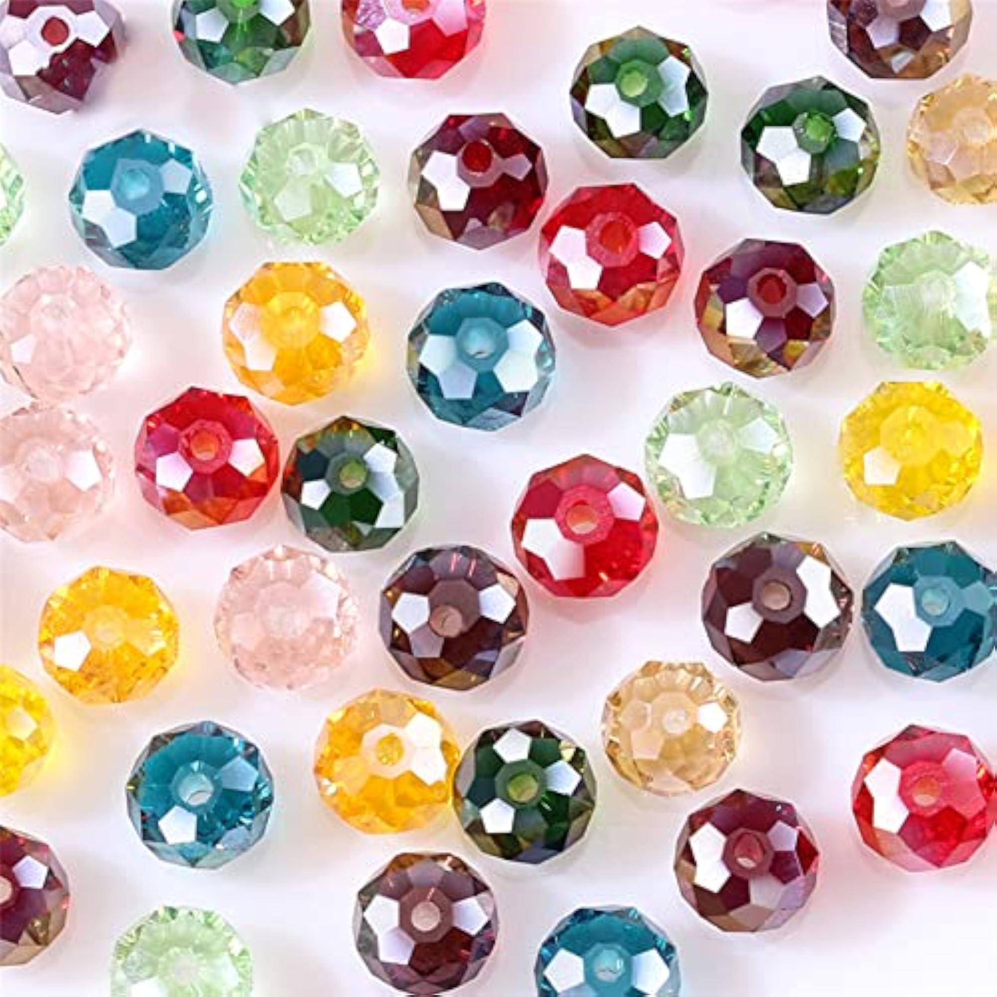 2mm Crystal Glass Beads, Electroplate AB Color