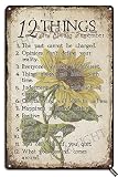 12 Things To Always Remember Tin Sign - Great Positive Thinking Reminders - For Home, Office, Bedroo