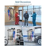 Mythinglogic Wall Mounted Ski Rack, Ski and Snowboard Storage Rack for Garage/Shed, Large Capacity Ski Equipment Holder with Top Shelf - Image 4