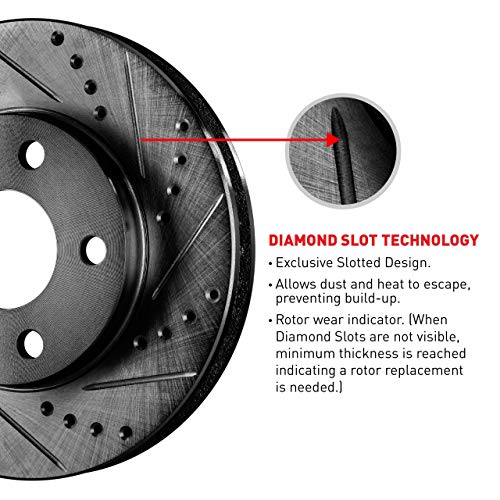 Image of R1 Concepts Front and Rear Brake Kit Fits 1998-2002 Chevrolet Camaro; 1998-2002 Pontiac Firebird| Semi Met Brake Pads and Drilled Slotted Brake Rotors| 11.9 inch Front & 12.0 inch Rear
