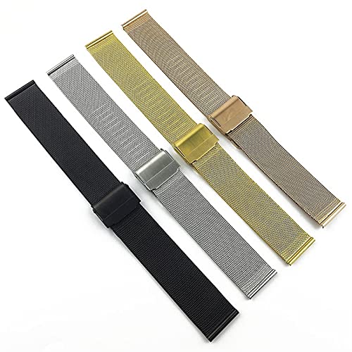 Bracelet montre acier inoxydable à double verrouillage et arc réglable - 7