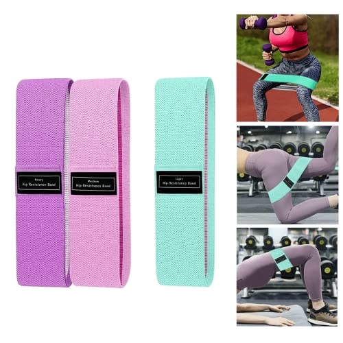 Kit 3 Faixas Elásticas 3 Intensidades Tensões Exercício Hip Resistance Bands Fisioterapia Thera Band