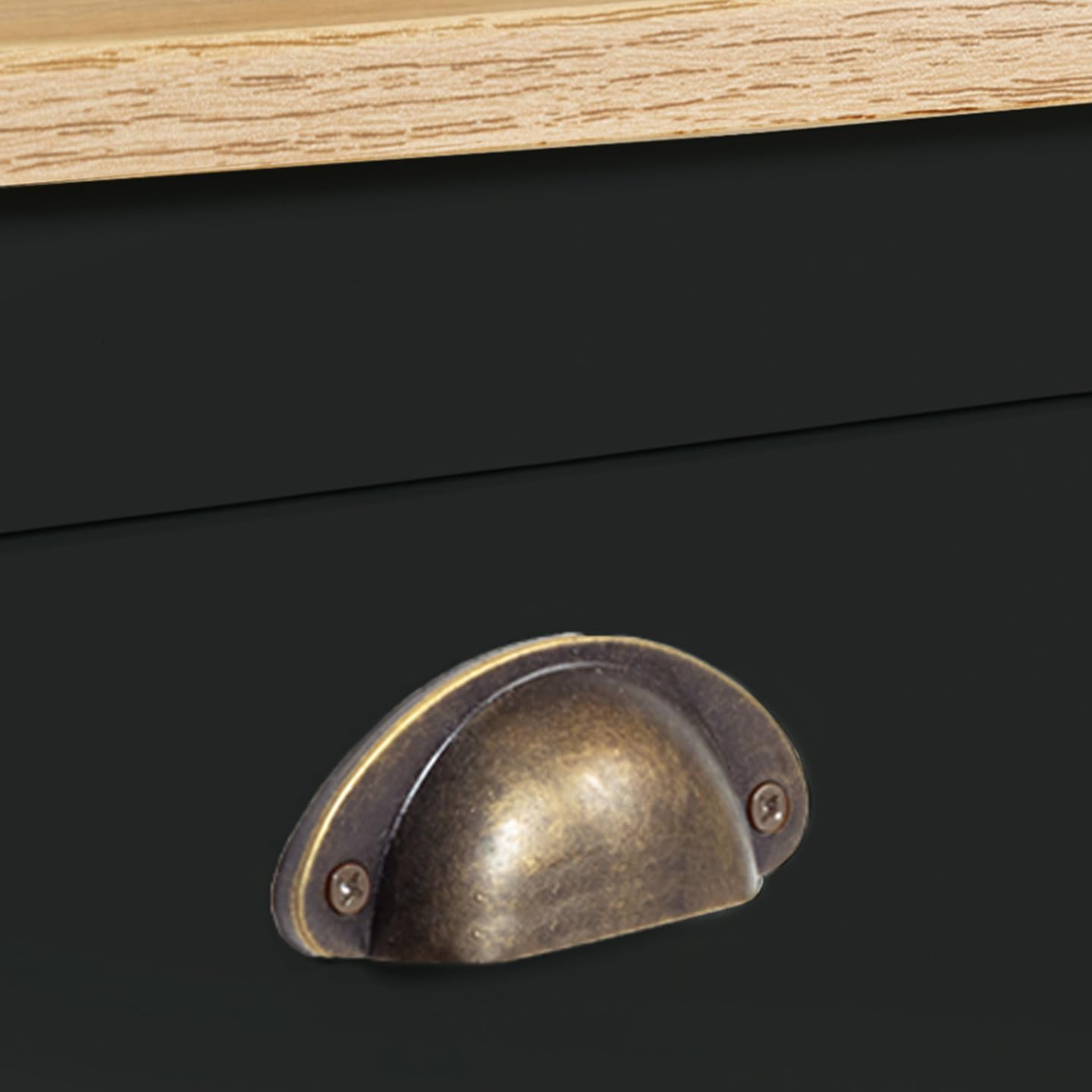 IDMarket – Mueble TV 113 cm Campaña ISIS Madera y Negro