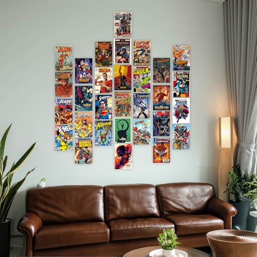 Image of Wallgasm Superheroes Poster Set - Pack of 30, 10 x 15cm 300GSM Posters - Wall Collage Kit - Posters For Bedroom Superman Posters - Batman Posters - Spiderman Posters - Avengers Posters - Comic Posters