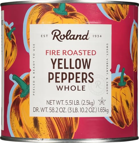 Roland Foods Fire Roasted Yellow Peppers 5 Lb 8 Oz