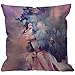 HGOD DESIGNS Housse de coussin motif femme africaine - Aquarelle violette sexy africaine - Décoration d'intérieur pour salon, chambre à coucher, canapé, chaise - 45 x 45 cm