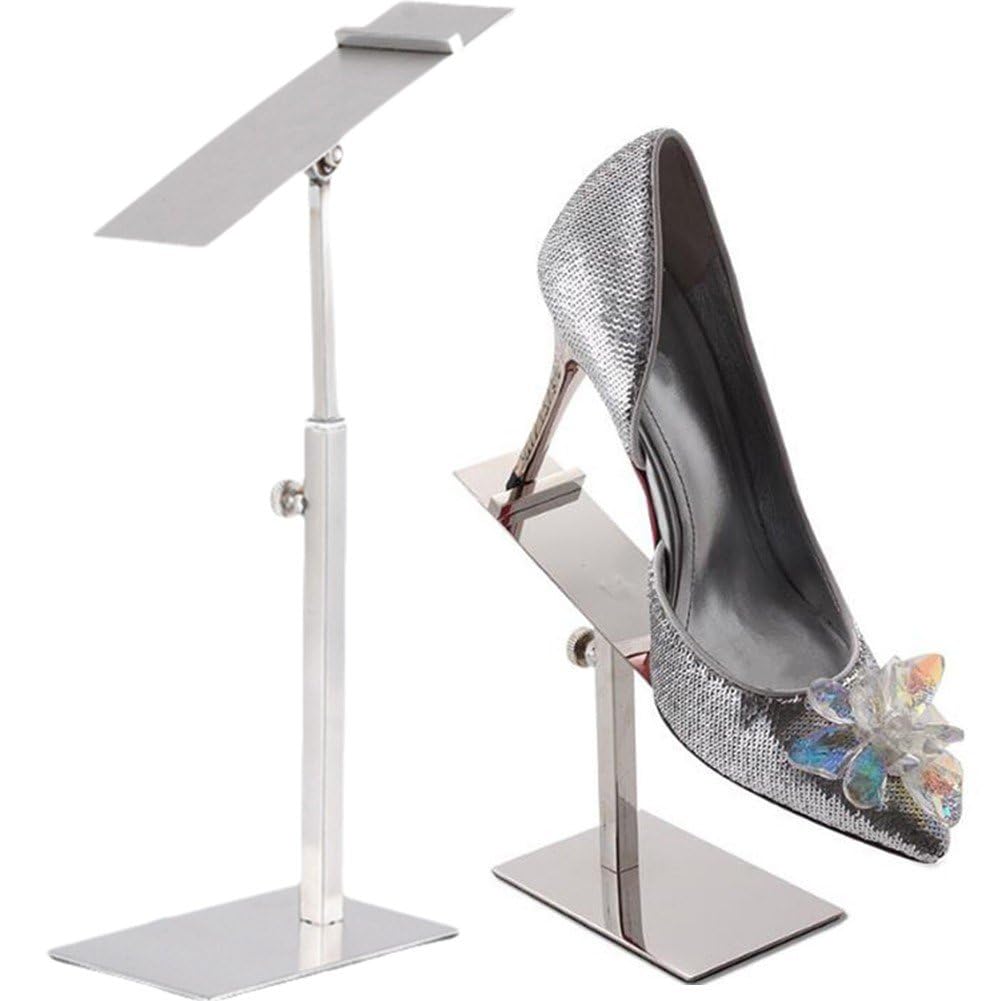 Présentoir de chaussures en métal réglable lot de 2 pour vitrine