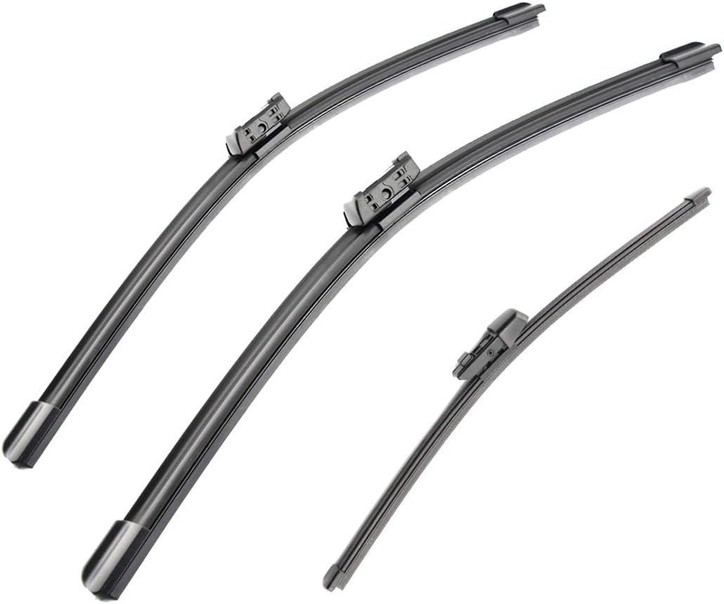 3 Wipers 24" 19" 13" Front And Rear Replacement Fit for