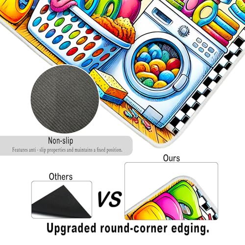 Image of Nuxovilar Checkered Dryer Cover Top 23.6x19.7in Polyester Mat