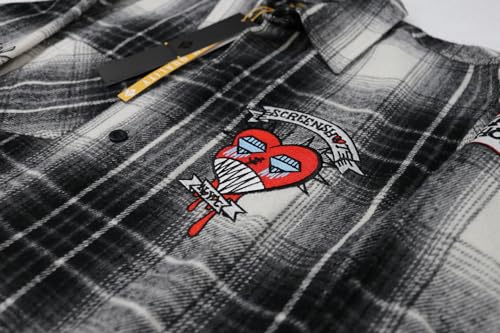 Image of SCREENSHOT Shacket 3202 Mens Casual Plaid Flannel Shacket Shirt Jacket Button Down Long Sleeve