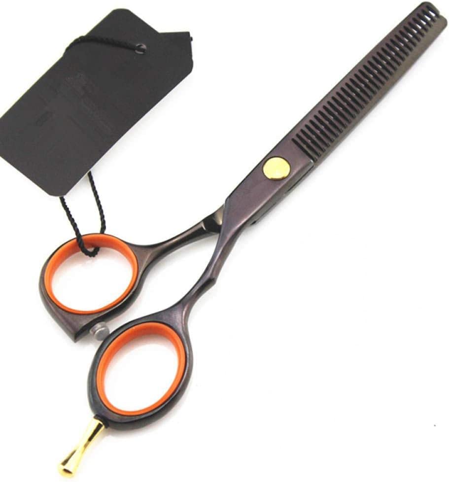 Forbici Professionali per Capelli Giappone 440C da 5,5 Pollici Nere, Forbici da Barbiere, Forbici per sfoltire, Forbici da Parrucchiere