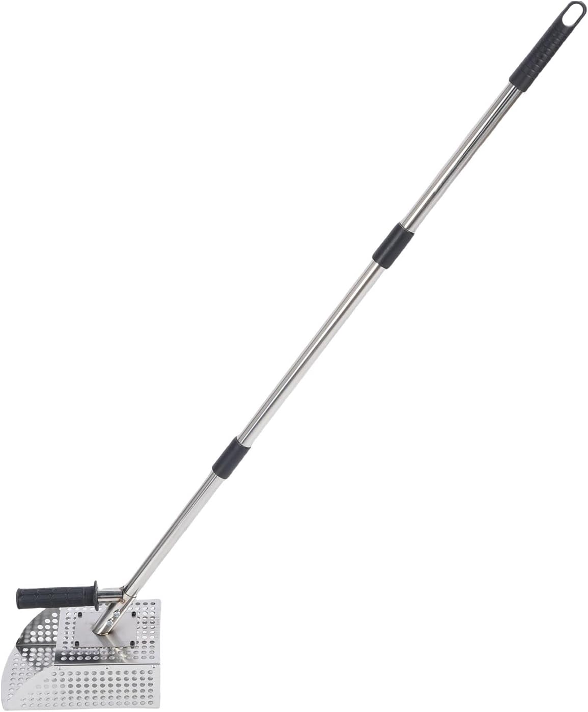 2 in 1 Sand Scoop, Stainless Steel Metal Detecting Shovel, Efficient Sifting Tool with Extendable Non Slip Handle & Drain Holes, Ideal for Beach Excursions & Underwater Searching