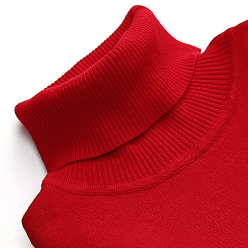 Moniss Suéter moda inverno feminino malha gola tartaruga mangas compridas com nervuras blusas de mal