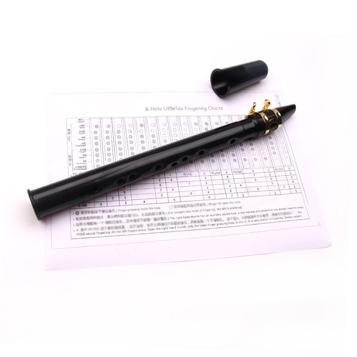 Toyvian 2pièces Mini Saxophone Portable Noir Instrument à Vent Compact Pour Musiciens Déplacement