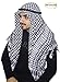 Arafat Arab Arabian Scarf Shawl Keffiyeh Kafiya Shemagh Desret Palestine + Igal Agal Set Unisex Traditional Middle Eastern Saudi Arabia Costume Palestinian Army Military Headscarf Neck Veil Tassel